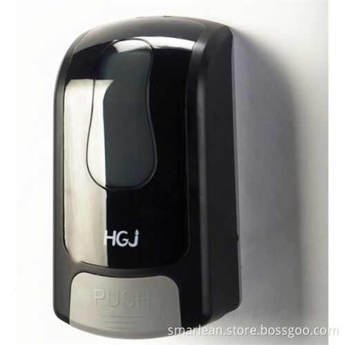 Classical Black 1000ml Durable Plastic hand sanitizer gel wall dispenser